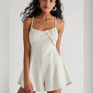 Free People Steffi Romper in Beige